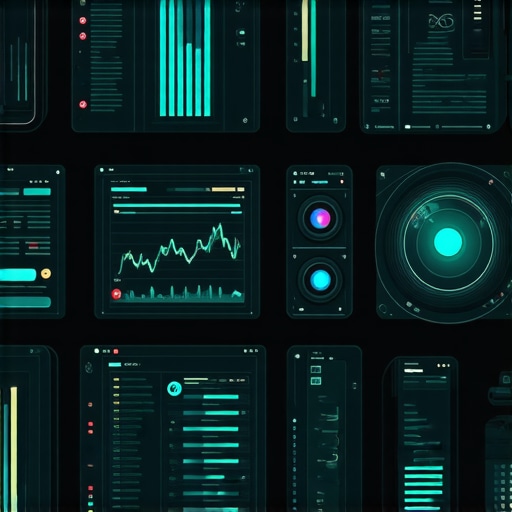 Innovative PPC Workspace A modern digital marketing workspace featuring AI tools and voice search interfaces