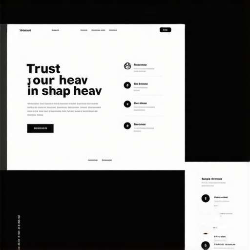 Illustration of a high-tech website optimizing for search engines and user trust.