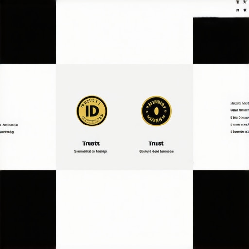 Futuristic website interface showcasing trust signals and semantic markup