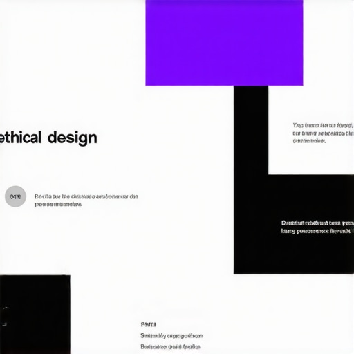 A sleek website layout showcasing ethical design principles, security icons, and personalized content sections.