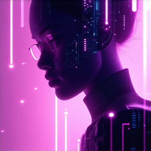 Futuristic web interface showing AI personalization and security features