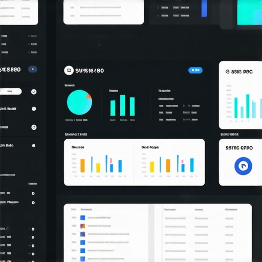 Digital marketing dashboard showing SEO and PPC data analysis