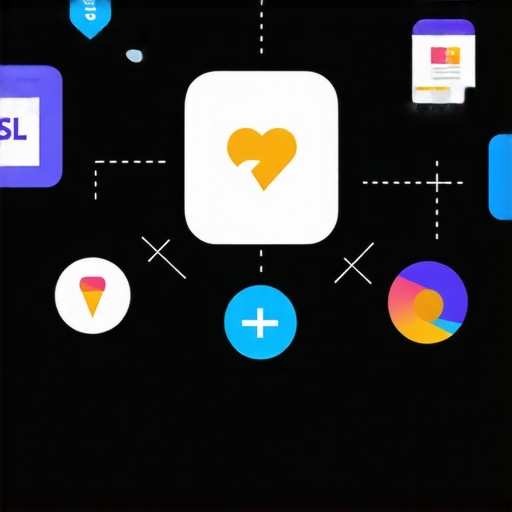 Website Trust Signals and Technical SEO Elements Website with SSL, fast loading, structured data, and trust badges