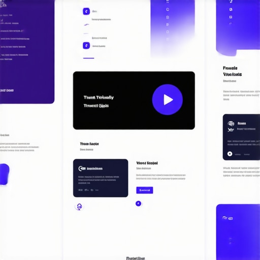Design showcasing interactive web elements and brand trust signals