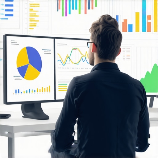 Person monitoring website performance and security with analytics and SEO tools