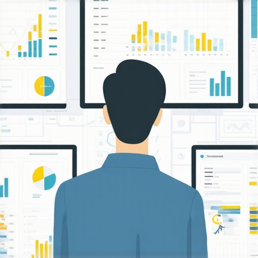 Person monitoring website performance and security tools on multiple screens
