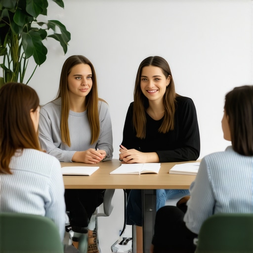 Group of colleagues sharing ideas during a meeting