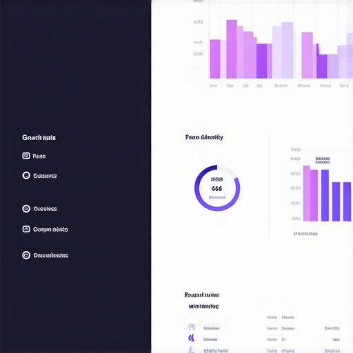 Screenshot of web design dashboard with analytics and tools showing website performance growth