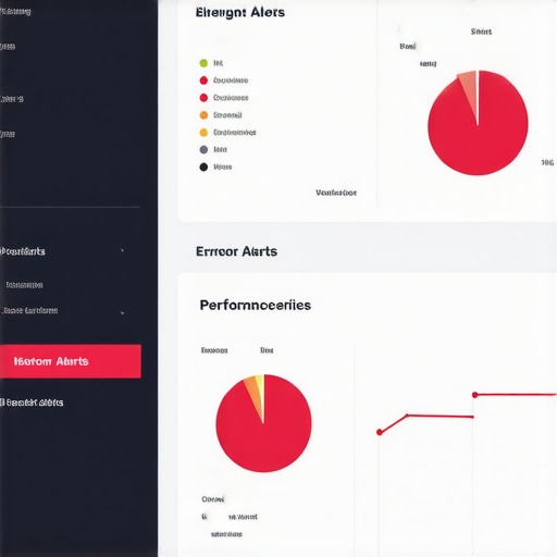 Live Website Monitoring Dashboard A modern dashboard showing website analytics and error notifications.