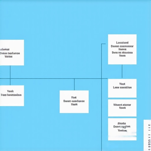 Illustration of website architecture with clear hierarchy and internal links