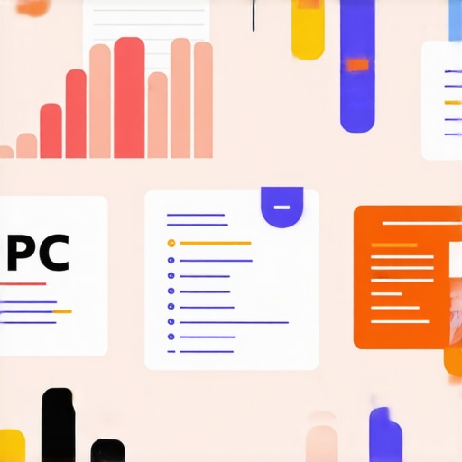 PPC Strategy and Audience Segmentation Graphic depicting PPC bidding strategies, audience segmentation, and ad optimization techniques