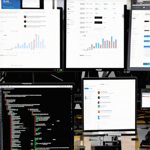 Developer working on website analytics and code monitors.