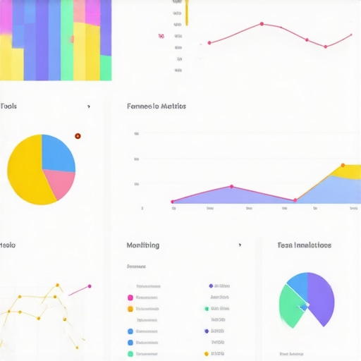 Dashboard visual showing website health metrics and analytics
