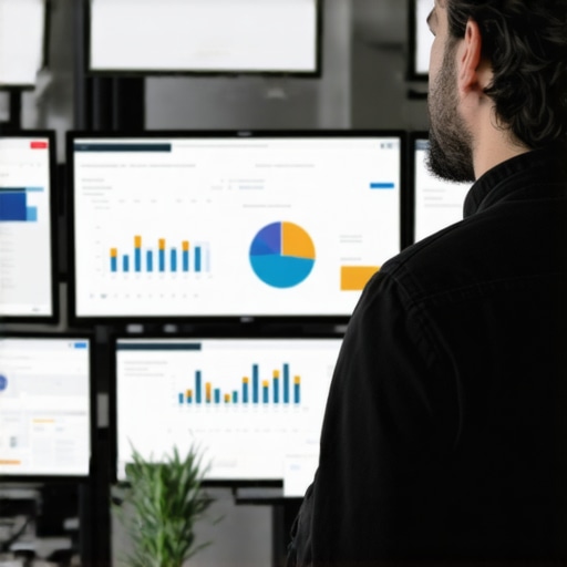Analyzing PPC Data for Optimization A marketer reviewing digital marketing dashboards with charts and audience data.