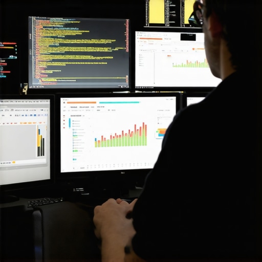 A professional monitoring website performance using multiple technical tools and analytics dashboards