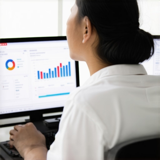 Person reviewing blog analytics on a computer screen