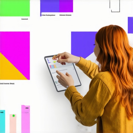 Person working on website branding with color and logo design tools