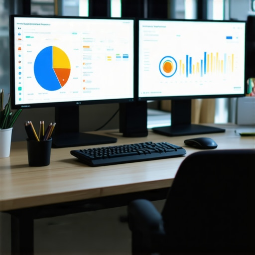 Graphic showing analytics dashboards with SEO, PPC, and website health metrics