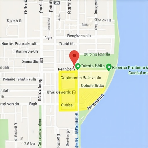Google Maps highlighting a business's service regions with clear boundaries