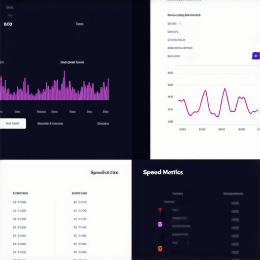 Dashboard displaying website uptime and speed metrics