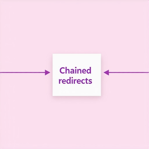 Redirect Optimization Flowchart Flowchart illustrating efficient URL redirects versus chained redirects