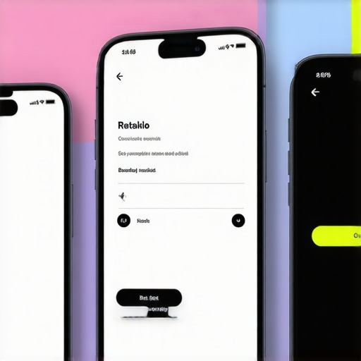 Illustration showing a mobile website with areas designed for easy thumb access during one-handed use.