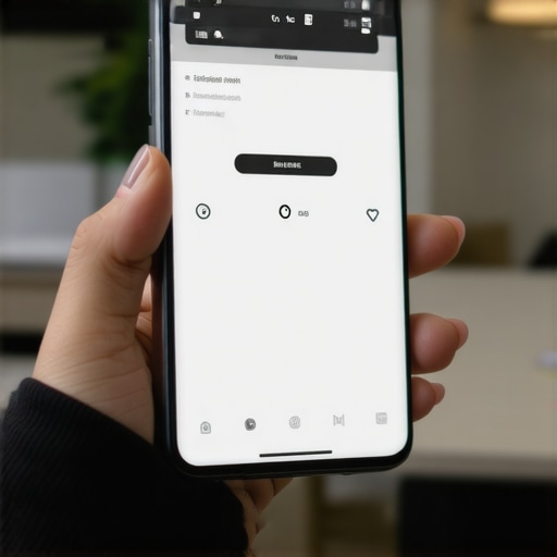 Person using smartphone with optimized, thumb-friendly mobile menu