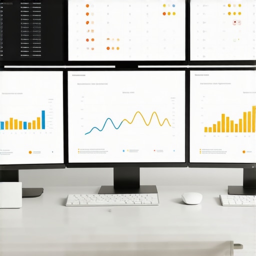 Webmaster monitoring website health across screens.