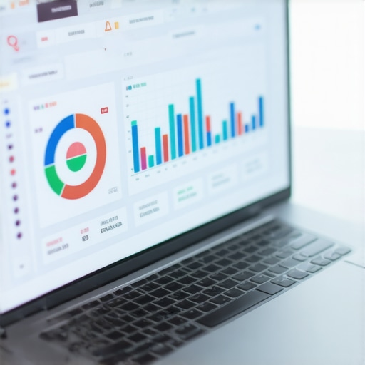 Laptop displaying website speed and plugin impact metrics, illustrating performance optimization process