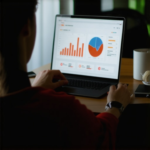 Person reviewing SEO analytics on a laptop to improve local map pack rankings.