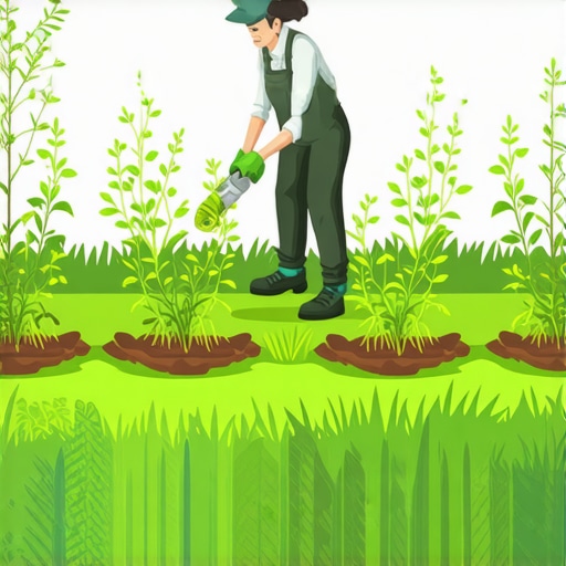 A gardener pulling out weeds from a lush garden, metaphor for removing toxic backlinks from a website profile.