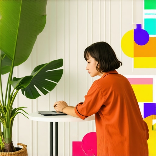 Person designing a unique and vibrant homepage layout