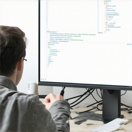 Developer editing schema code for structured data validation.
