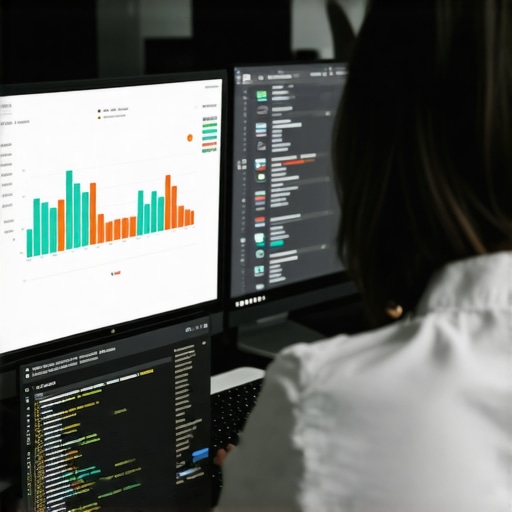 A person analyzing complex digital marketing data on multiple screens, highlighting the need for nuanced understanding.