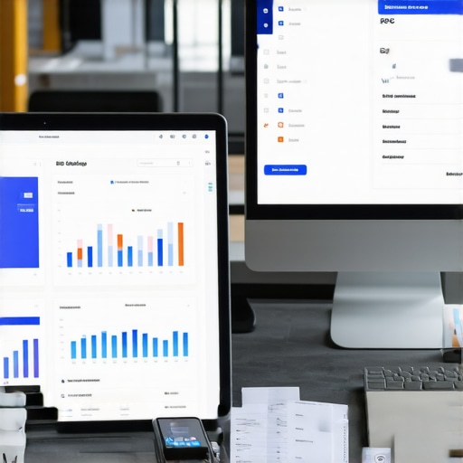 Deep Dive into Digital Strategy A person analyzing multiple screens displaying SEO, PPC, and branding data to understand intricate details of digital marketing.