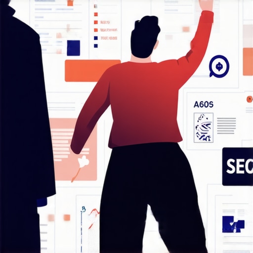 Person analyzing advanced SEO, web design, PPC, and branding strategies on a screen