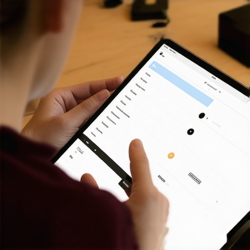 Designing Mobile Contact Forms Person working on responsive contact form layout on tablet