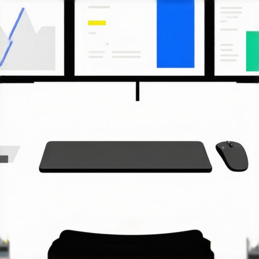 Digital Marketing Tools in Action A workspace featuring screens displaying analytics and SEO tools, symbolizing ongoing digital marketing efforts.