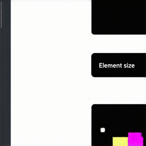 Developer tools showing website element dimensions and layout adjustments