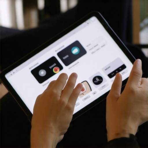 Web designer adjusting mobile layout for better usability and speed.