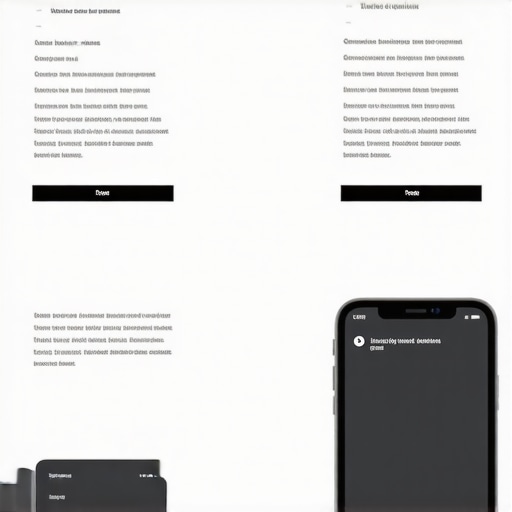 Responsive CSS Typography for Mobile Devices Diagram showing flexible font sizing and media queries optimizing text layout for phones and tablets