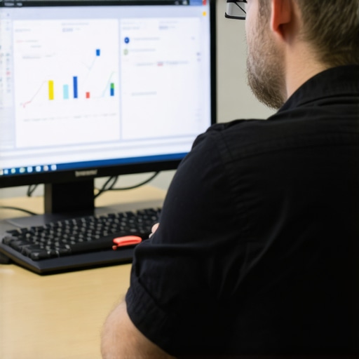 Computer screen showing website crawl errors and optimization metrics
