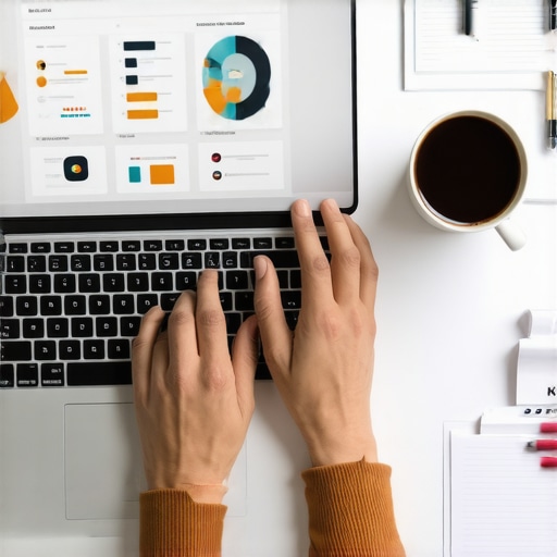 Developer working with SEO monitoring tools on laptop to ensure website performance
