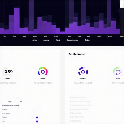 Screenshot of a website dashboard with analytics, security, and performance metrics.