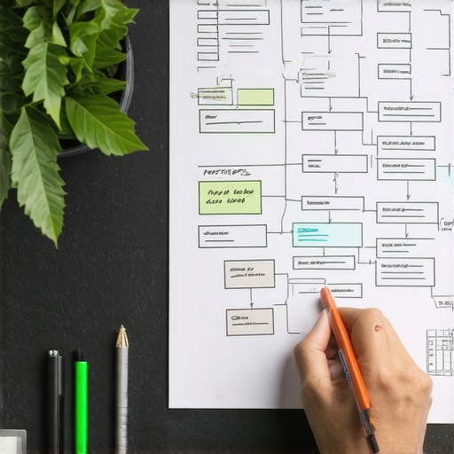 Website Sitemap for Internal Linking Strategy Diagram showing interconnected website pages highlighting internal links.