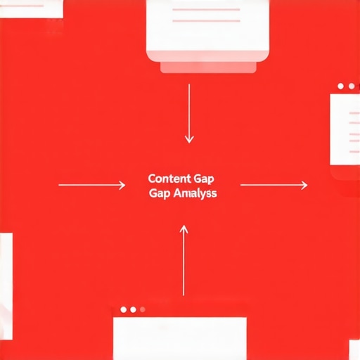 Flowchart showing steps of content gap analysis for SEO