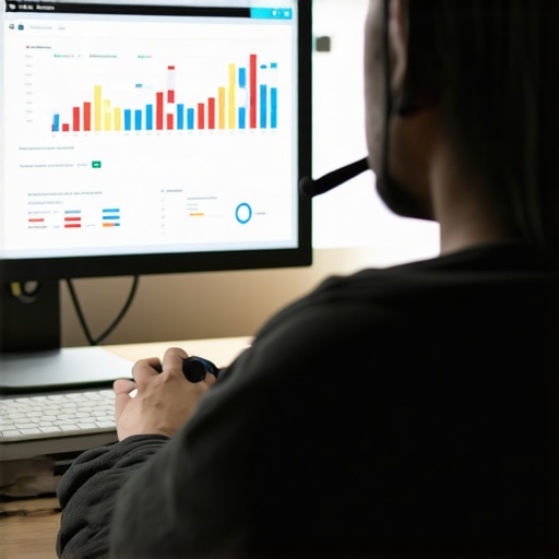 Person reviewing SEO analytics and backlink profiles on a laptop.