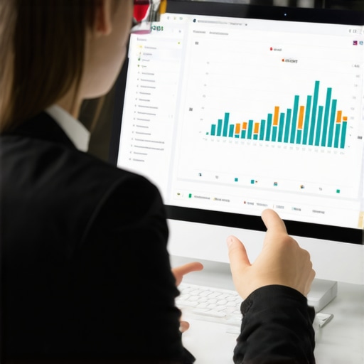 Person sending personalized email to educational institution with backlink charts in background
