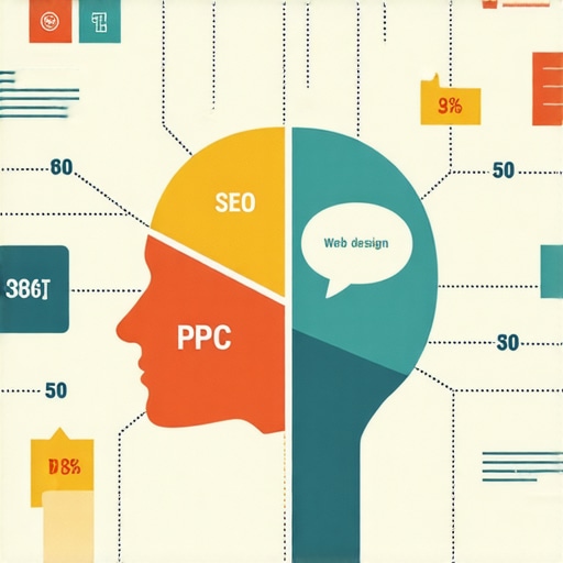 A comprehensive infographic showing how user psychology enhances SEO, branding, web design, and PPC effectiveness.
