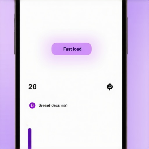 A smartphone displaying a fast-loading, mobile-optimized website